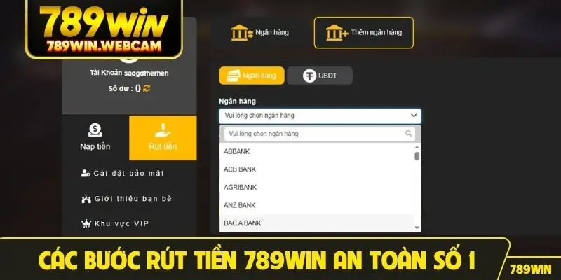 Các bước rút tiền 789win an toàn số 1