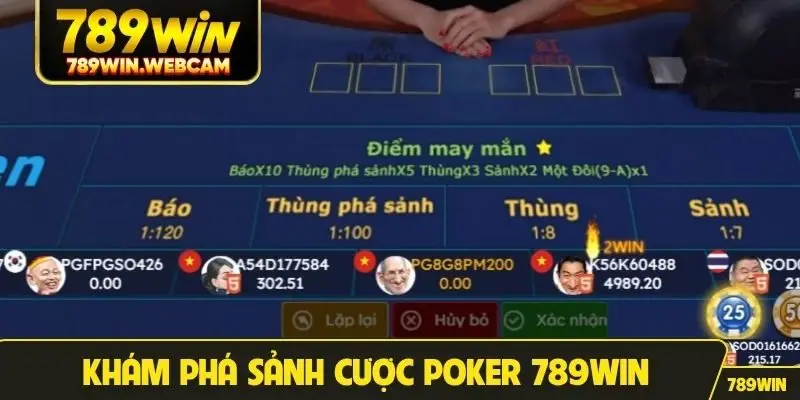 Khám phá sảnh cược Poker 789Win