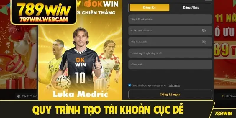 Quy trình tạo tài khoản cực dễ