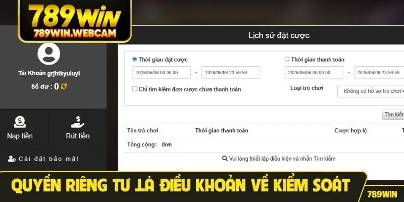 Quyền riêng tư là điều khoản về kiểm soát