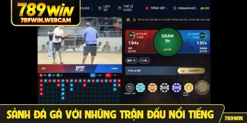 Sảnh đá gà với những trận đấu nổi tiếng hàng đầu