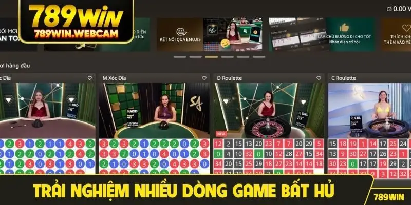 Trải nghiệm nhiều dòng game bất hủ tại 789WIN