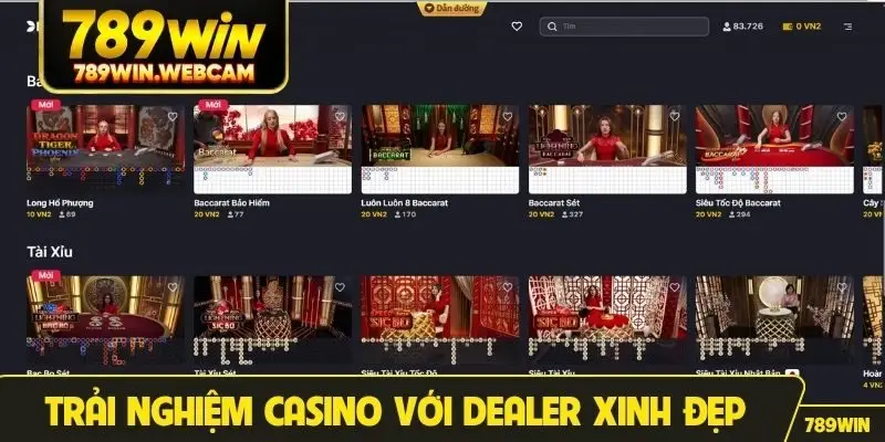 Trải nghiệm sòng bài casino với dealer xinh đẹp